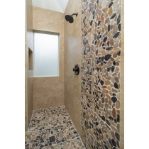 RIVERA PEBBLES - 12X12, 4 COLOR FLAT, HONED
